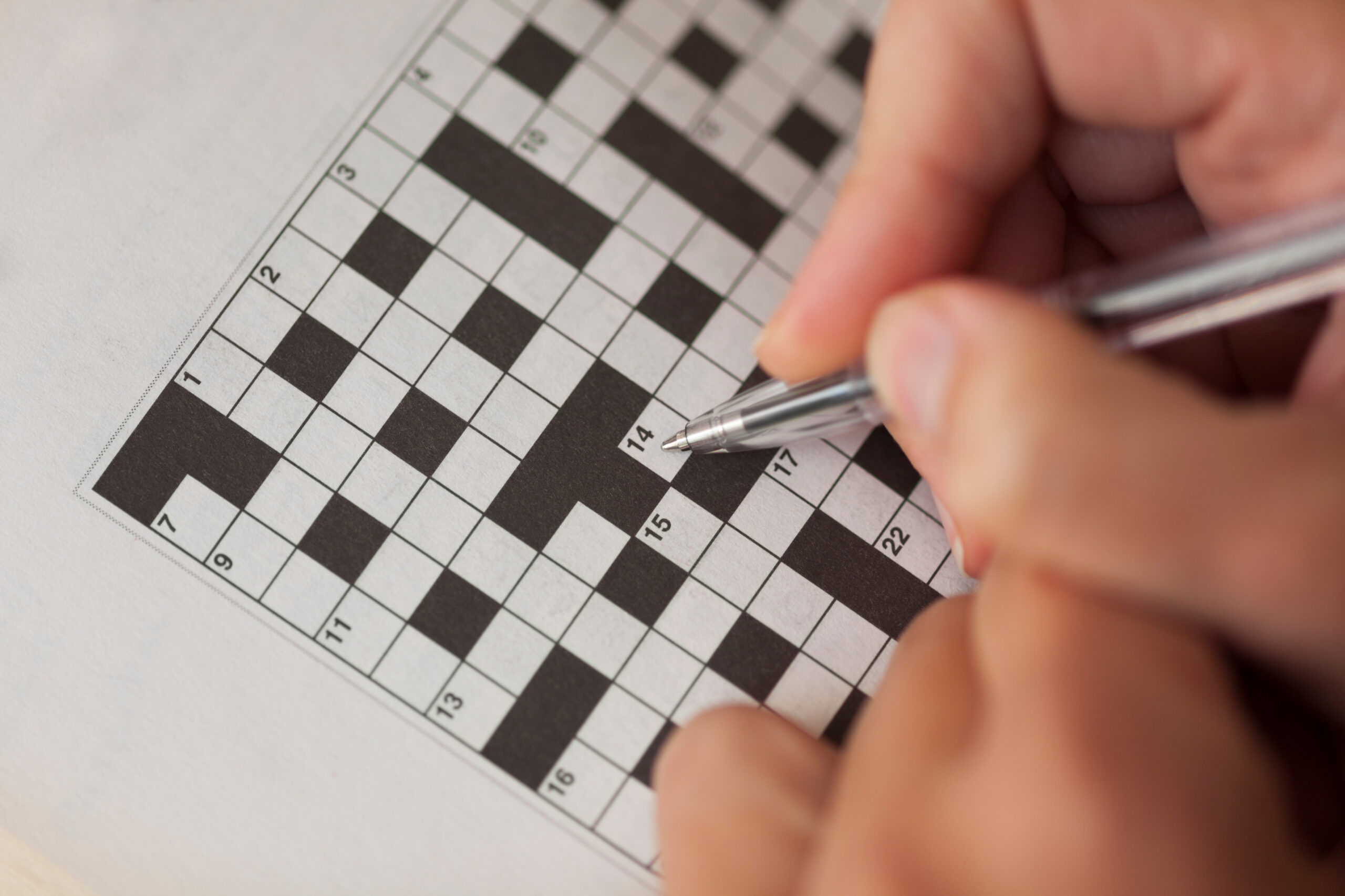 empty crossword puzzle